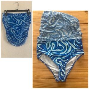 Blue Swirl Bikini Bottom